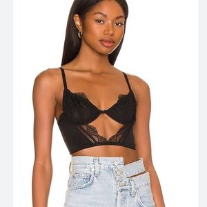 Kat the label ivy bustier black medium new without tags